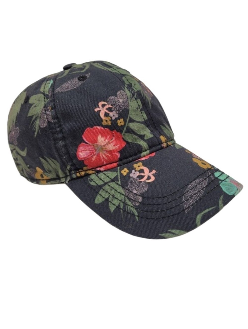 Floral Baseball Hat/Cap Metal Closure